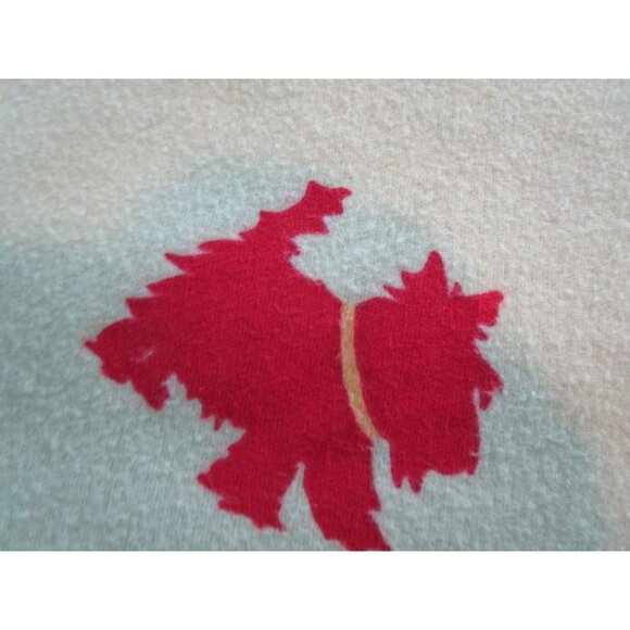 Martha Stewart Collection Queen Flannel Sheet Set Christmas Plaid Scotty Dog - Picture 16 of 16